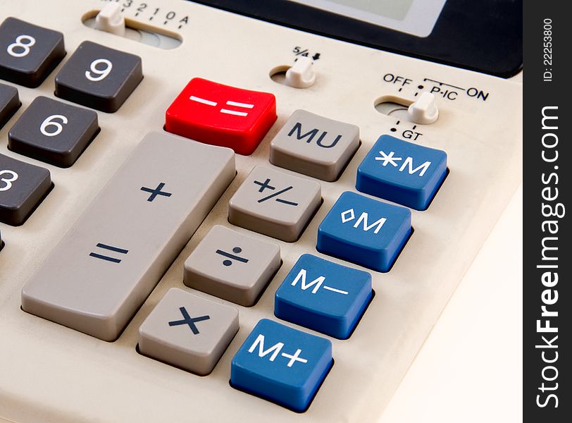 Business Calculator Close-Up