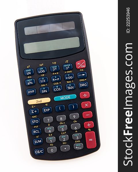 Hand held scientific calculator for school or business. Hand held scientific calculator for school or business