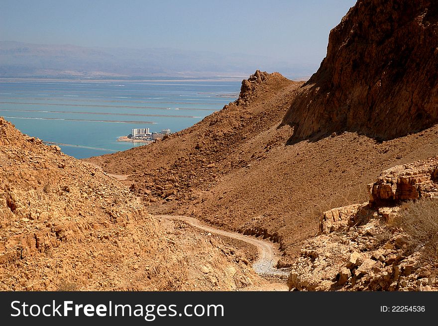 Dead Sea view from Judaean Desert, Israel