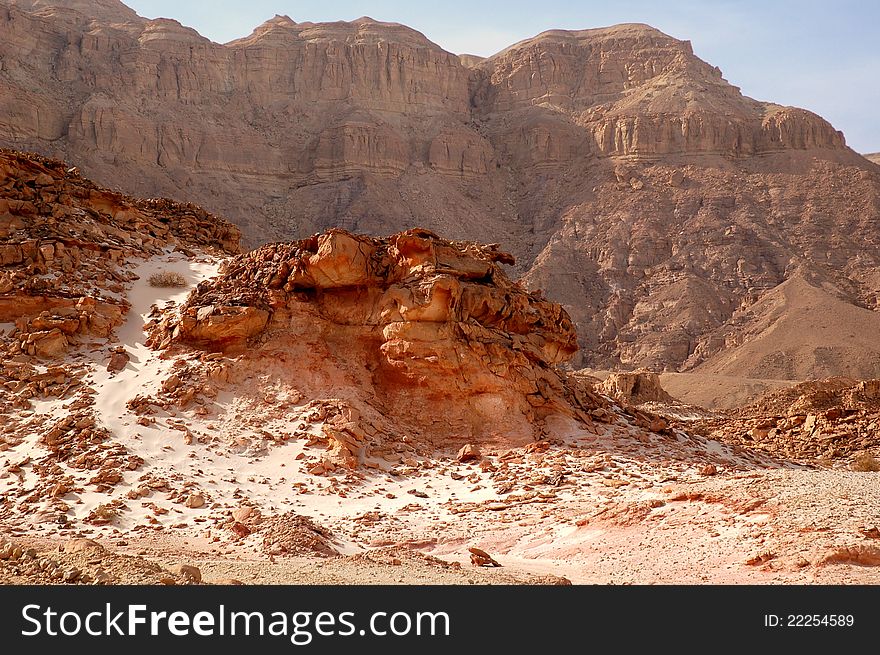 Rock formation at Timna Valley, Israel