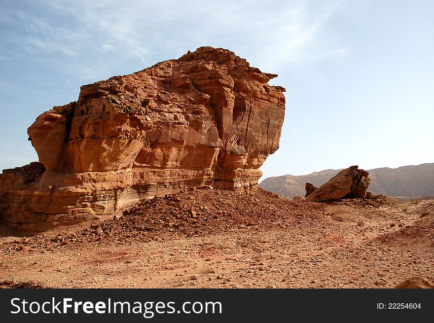 Rock formation at Timna Valley, Israel. Rock formation at Timna Valley, Israel