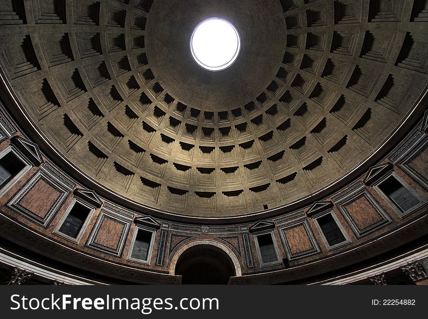 The third largest masonry dome in the world with its famous hole in the ceiling. The third largest masonry dome in the world with its famous hole in the ceiling.