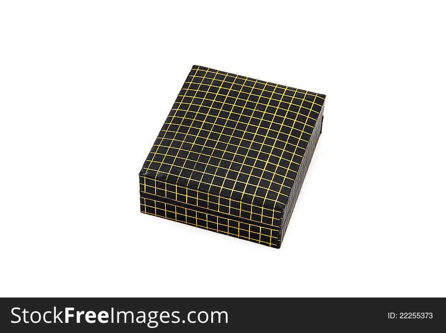 Black yellow Christmas gift box