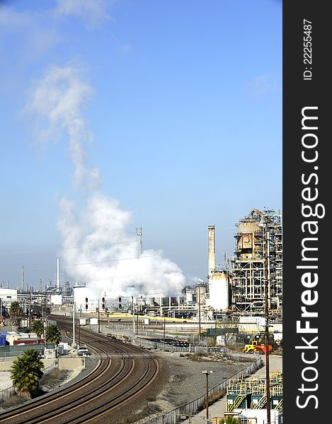 Oil refinery in Long beach California