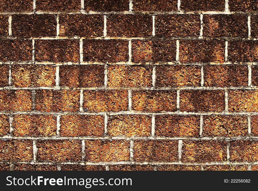 Pattern of old brick wall texture background