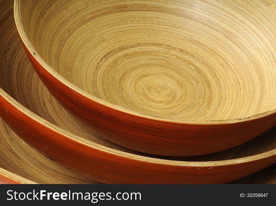 Closeup with isolated kitchen bowls. Closeup with isolated kitchen bowls