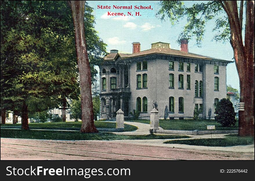 TITLE
Hale Building, Keene State College, Keene, NH

CREATOR

SUBJECT
Universities and colleges - NH - Keene
Houses - NH - Keene

DESCRIPTION
Postcard of the Hale Building, formerly used as an Administration Building, Keene State College located at the corner of Main and Winchester Streets in Keene New Hampshire. It was originally built in 1860 for Ex-Governor Samuel Dinsmoor and was later the home of Governor Samuel W. Hale. In 1909 it was presented to the state by the City of Keene when the Normal School was established.

PUBLISHER
Keene Public Library

DATE DIGITAL
20080414

DATE ORIGINAL

RESOURCE TYPE
photographic postcards

FORMAT
image/jpg

RESOURCE IDENTIFIER
hsyksch020

RIGHTS MANAGMENT
No known restriction on publication.