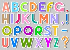 Multicolor Alphabet Stickers Royalty Free Stock Image