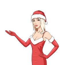Free Santa Girl Royalty Free Stock Photo - 22262775