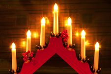 Christmas Candlesticks Royalty Free Stock Photos