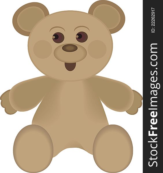 Bear toy on a white background. Bear toy on a white background