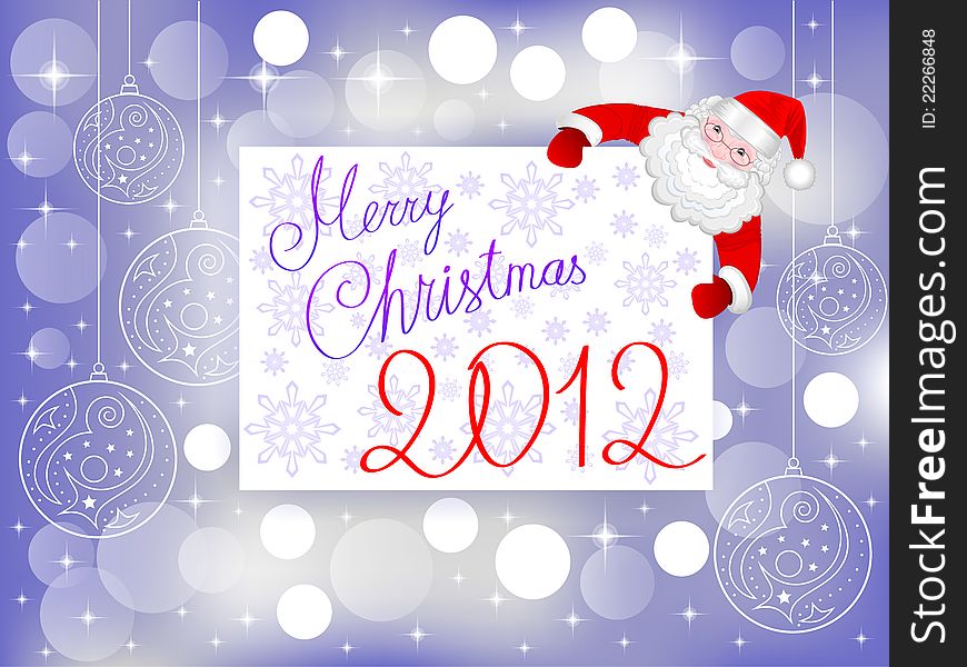 Christmas background with kind Santa Claus. Christmas background with kind Santa Claus