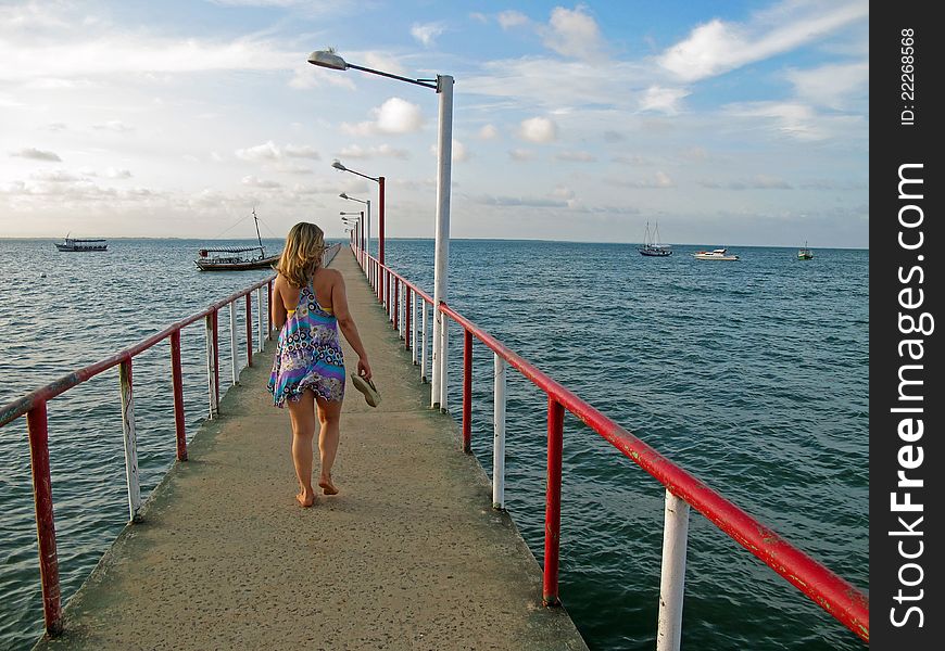 Girl in pier