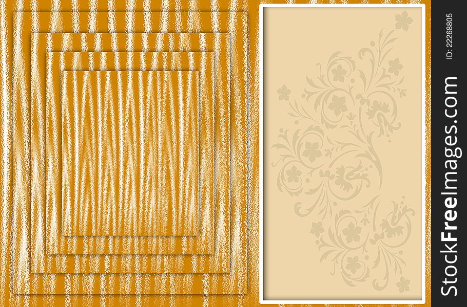 Card with a gold background and a pattern