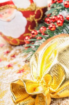 Christmas Gift And Festive Decoration Royalty Free Stock Photo Christmas Gift And Festive Decoration Royalty Free Stock Photo