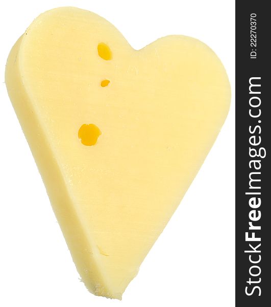 Heart-Shaped Piece Of Cheese