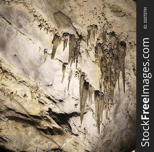 Cave named antro del corchia in the alpi apuane,tuscany italy