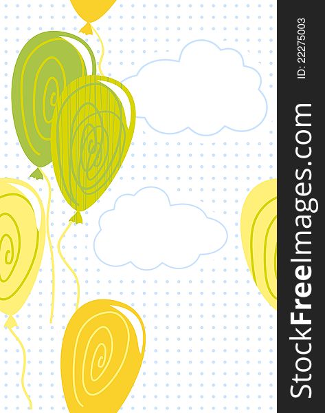 Balloons in the air in vector