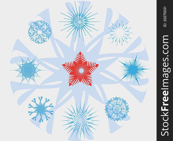 Snowflakes And Christmas Star