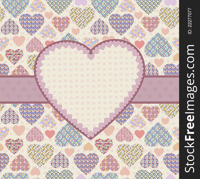 Background with hearts