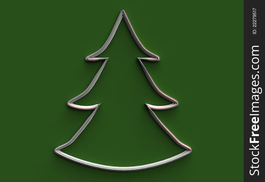 3d christmas tree made of metal. 3d christmas tree made of metal