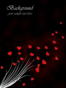 Valentine`s Day Card With Red Hearts Stock Photo Valentine`s Day Card With Red Hearts Stock Photo