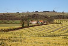 An English Rural Landscape With Farm Royalty Free Stock Images An English Rural Landscape With Farm Royalty Free Stock Images