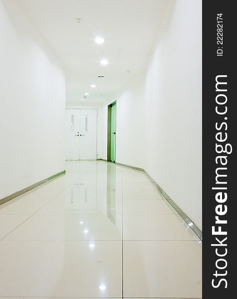 Modern office building corridor interior. Modern office building corridor interior