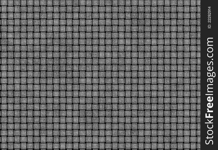 Abstract gray background  of interwoven thin leather straps