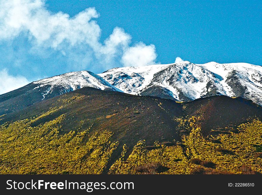 Natural scenery of the Etna Regional Park in Zafferana - Catania (Sicily)