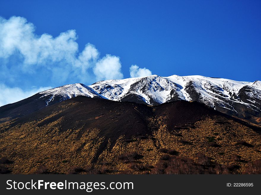 Natural scenery of the Etna Regional Park in Zafferana - Catania (Sicily)