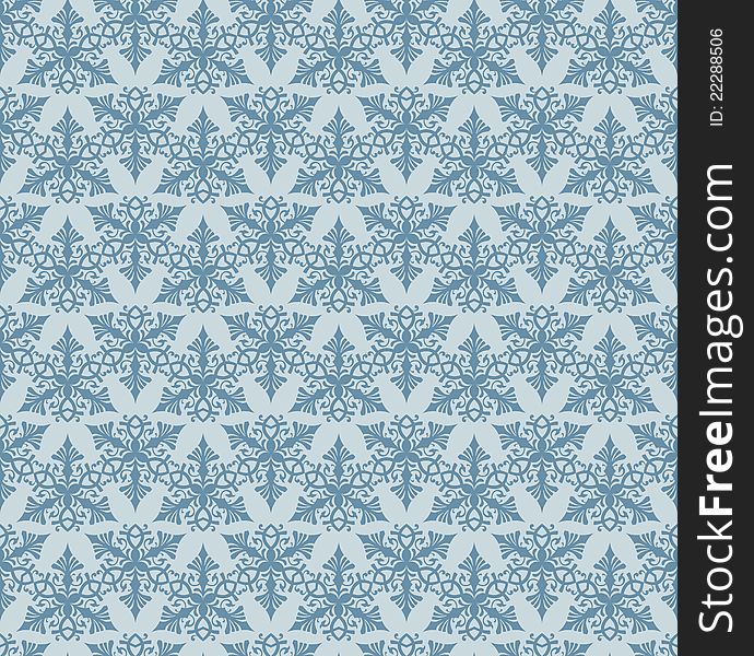 Seamless blue decorative background pattern design. Seamless blue decorative background pattern design