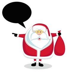 Santa With Speech Bubble Royalty Free Stock Photo Santa With Speech Bubble Royalty Free Stock Photo