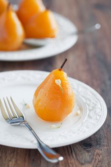 Poached Pears Royalty Free Stock Photo Poached Pears Royalty Free Stock Photo