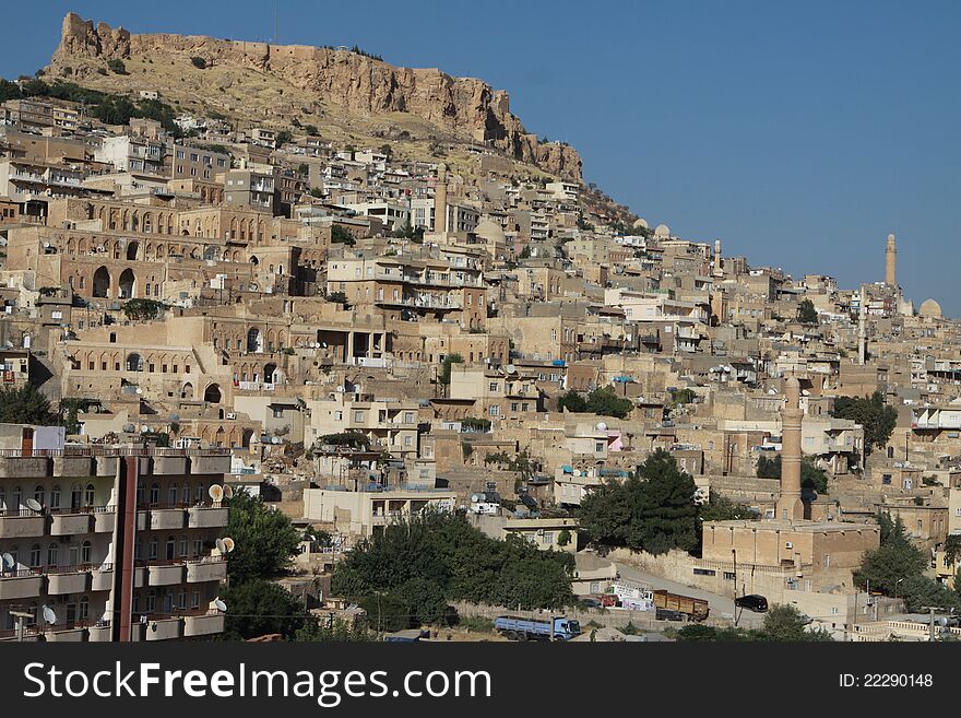A view of stone house in Mardin, Turkey. A view of stone house in Mardin, Turkey.
