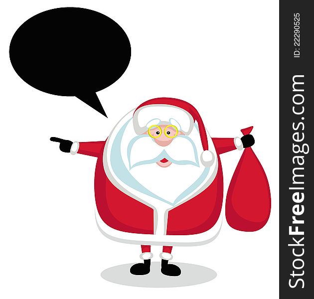 Santa With Speech Bubble