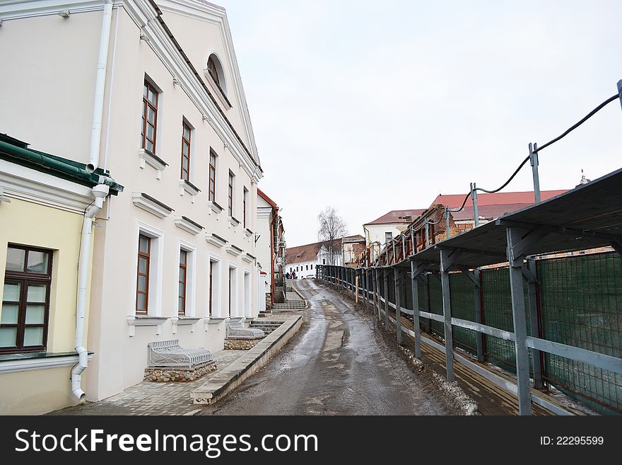 Street in the central part of Minsk, Belarus
