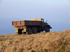 Truck On The Hill Stock Photography Truck On The Hill Stock Photography