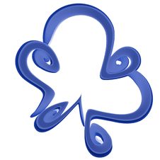 Ribbons And Swirls Blue Design Stock Images