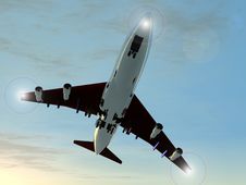 Plane In Flight 5 Royalty Free Stock Photos Plane In Flight 5 Royalty Free Stock Photos