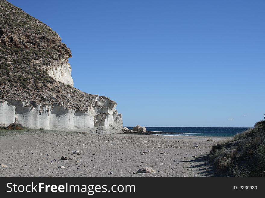 Cala de Enmedio, Cabo de Gata, Spain. Cala de Enmedio, Cabo de Gata, Spain