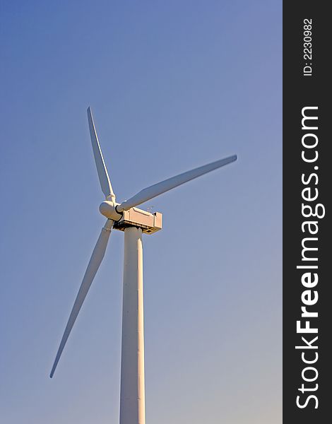 Windturbine near the coast in Portugal. Windturbine near the coast in Portugal