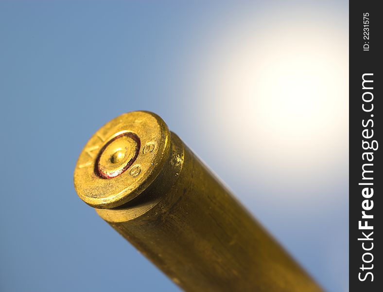 A Close-up photo of a bullet