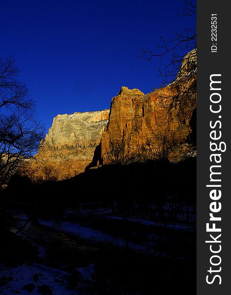 Zion National park in Southern Utah in the western United States.