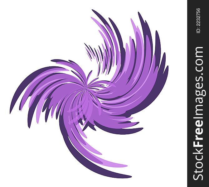 Wisps and Swirls Purple Spiral