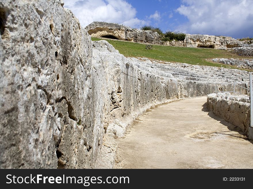 Greek Theater, inside cavea