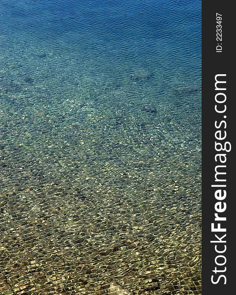 Small waves in shallow blue water background. Small waves in shallow blue water background