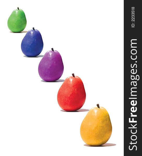 Coloured Pears