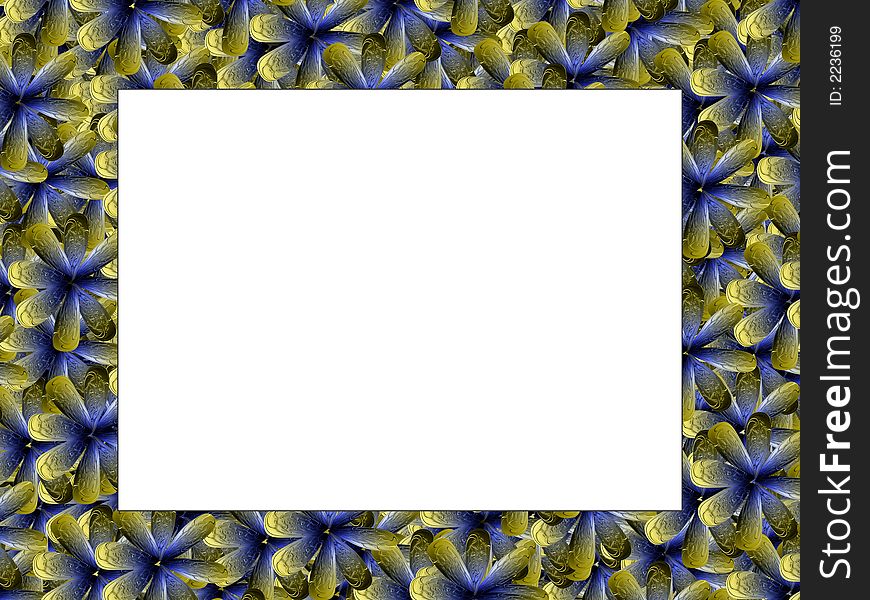 Frame for a photo from metal flowers. Frame for a photo from metal flowers