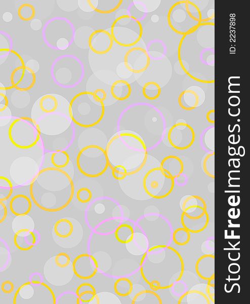Abstract rings and circles on a grey background